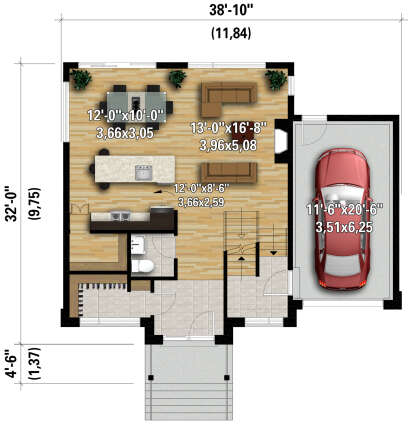 House Plan House Plan #28221 Drawing 1