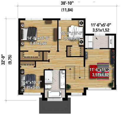 Second Floor for House Plan #6146-00527