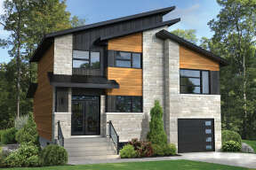 Contemporary House Plan #6146-00528 Elevation Photo