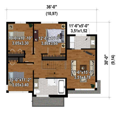 Second Floor for House Plan #6146-00529