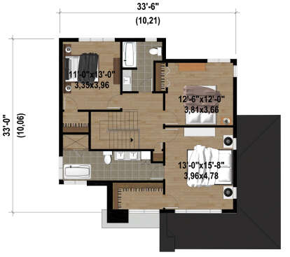 Second Floor for House Plan #6146-00530