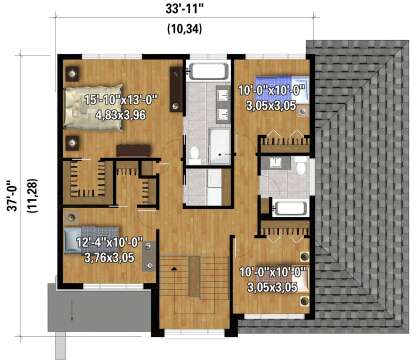 Second Floor for House Plan #6146-00532