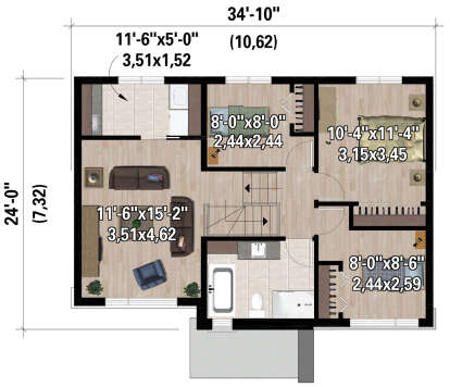 Second Floor for House Plan #6146-00533