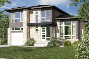 Modern House Plan #6146-00535 Elevation Photo