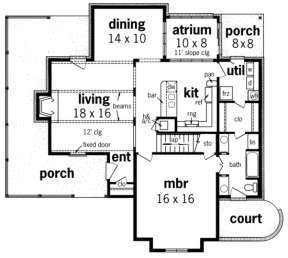 Floorplan 1 for House Plan #048-00224