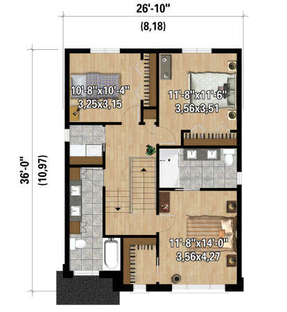 Second Floor for House Plan #6146-00537