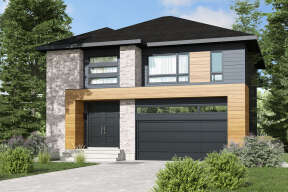 Modern House Plan #6146-00538 Elevation Photo