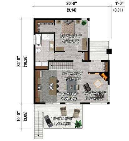 House Plan House Plan #28235 Drawing 1