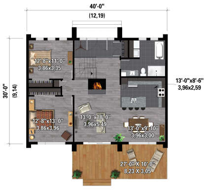 House Plan House Plan #28239 Drawing 1