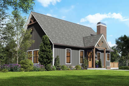 Lake Front House Plan #699-00348 Elevation Photo