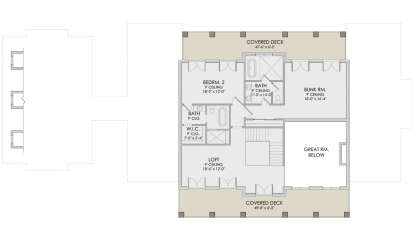 Second Floor for House Plan #6422-00019