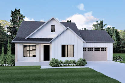 Modern Farmhouse House Plan #6422-00020 Elevation Photo