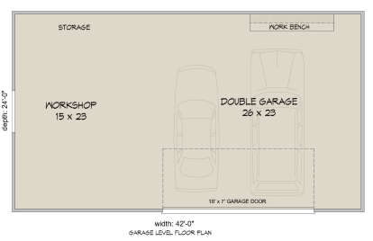 Garage Floor for House Plan #940-00680