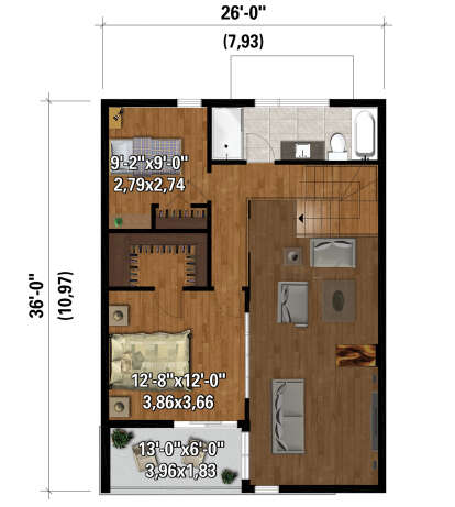 Second Floor for House Plan #6146-00548