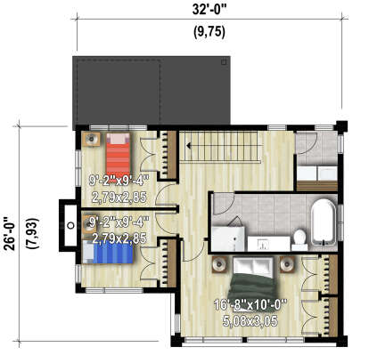 Second Floor for House Plan #6146-00549