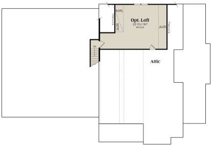 Optional Loft for House Plan #009-00318