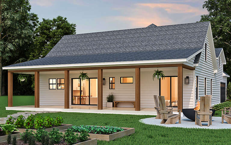 Modern Farmhouse House Plan #4195-00049 Elevation Photo