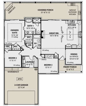 Main Floor  for House Plan #4195-00049