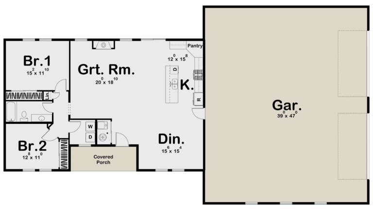 House Plan House Plan #28258 Drawing 1