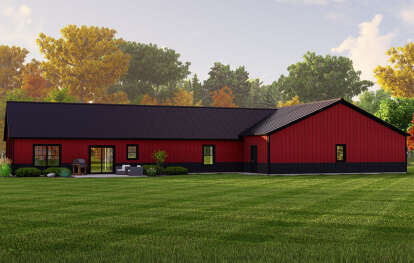 Barn Plan: 1,844 Square Feet, 3 Bedrooms, 3 Bathrooms - 5032