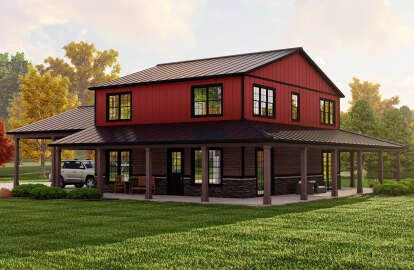 House Plan House Plan #28263 Angled Front Elevation