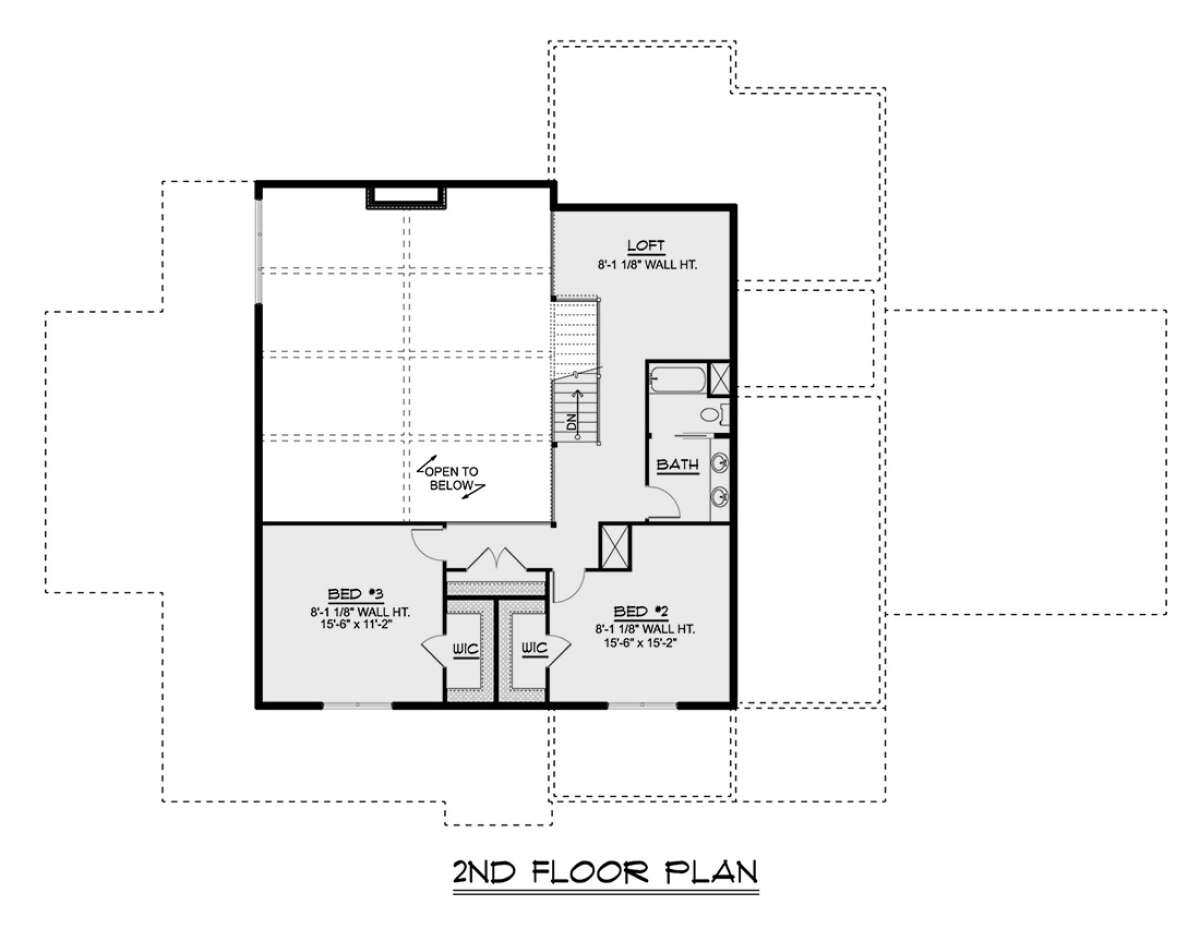 Second Floor for House Plan #5032-00199