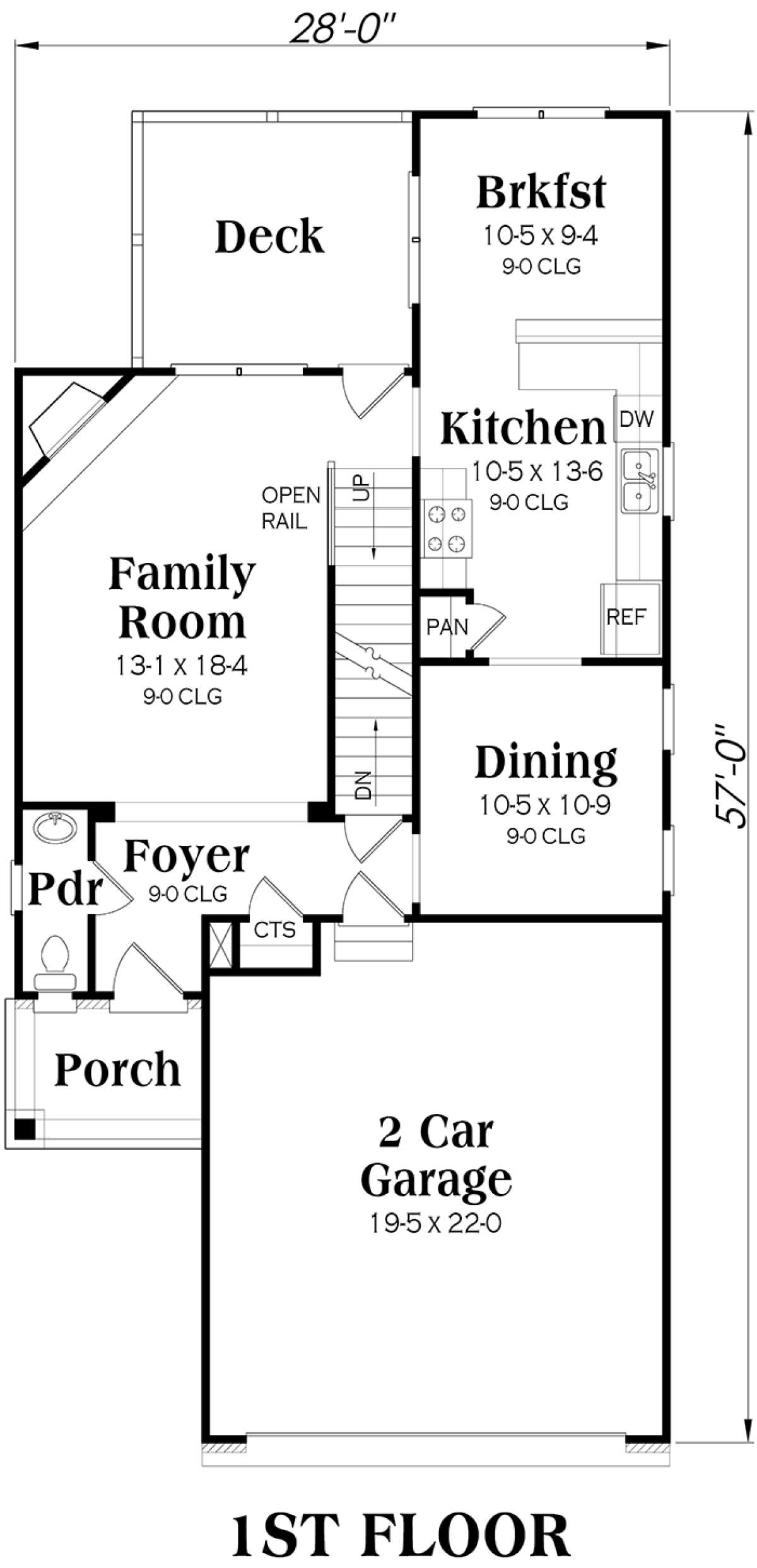 First Floor  for House Plan #009-00124