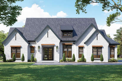 European House Plan #4195-00050 Elevation Photo