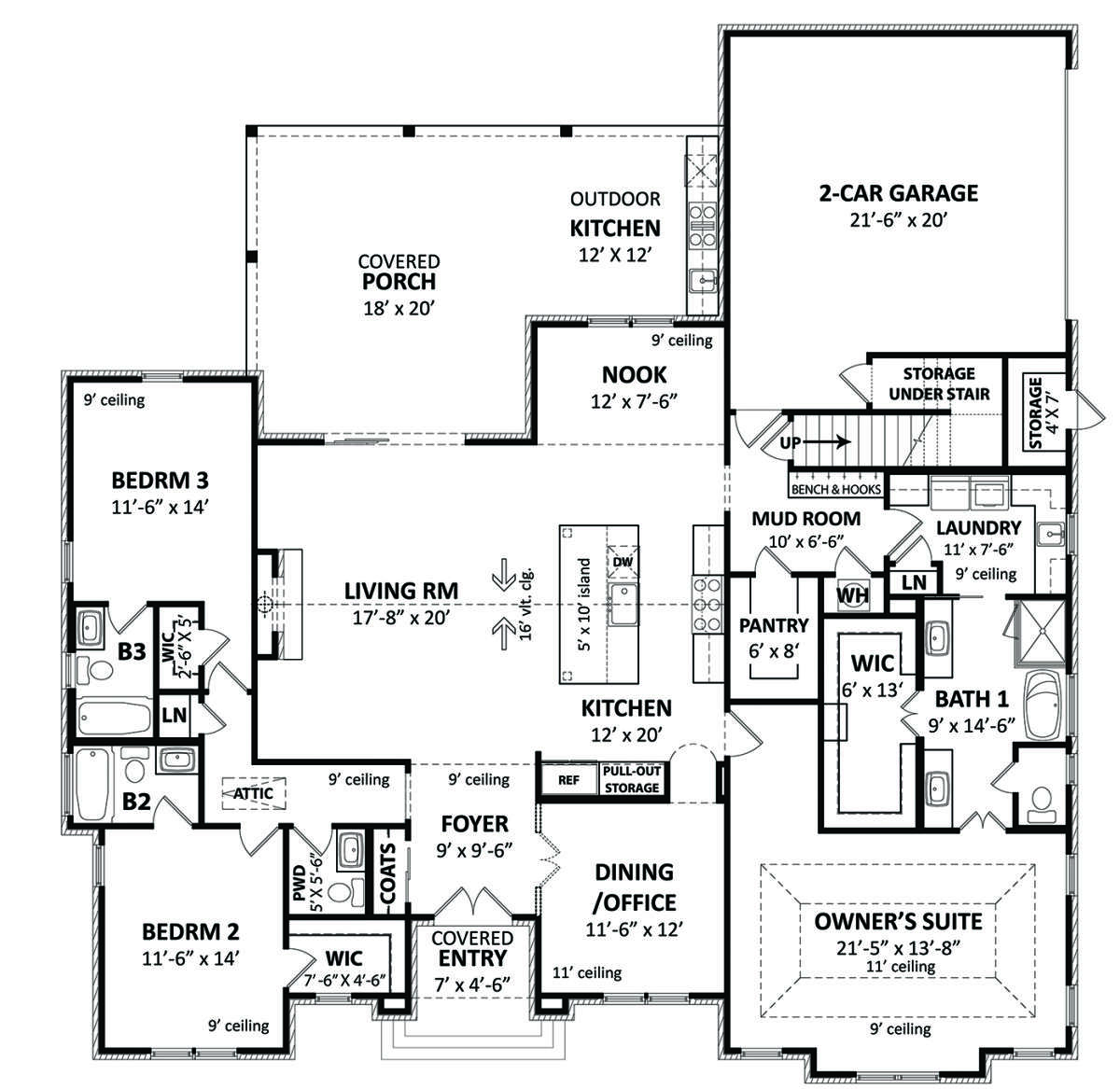 Main Floor  for House Plan #4195-00050