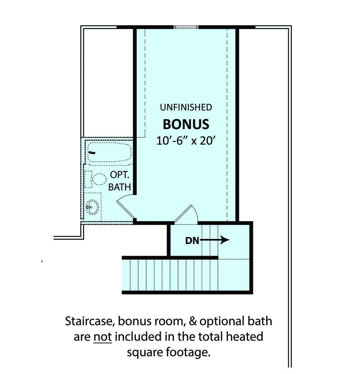 Bonus Room for House Plan #4195-00050