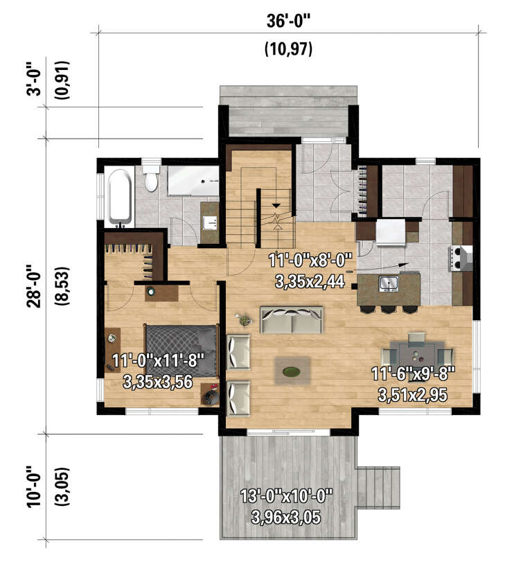 House Plan House Plan #28274 Drawing 1