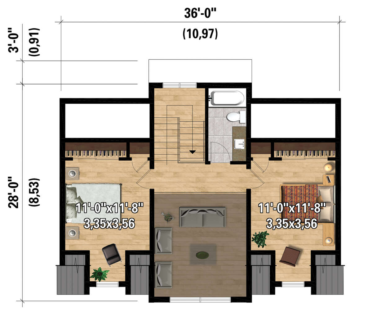 Second Floor for House Plan #6146-00550