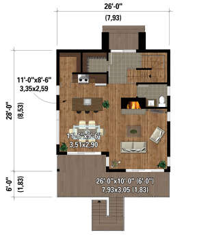 Main Floor  for House Plan #6146-00551