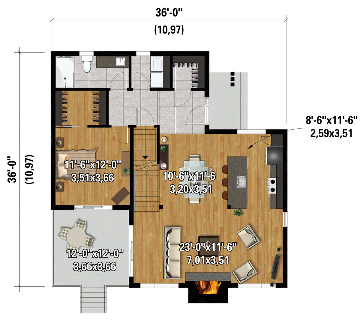 Main Floor  for House Plan #6146-00552