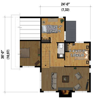 Second Floor for House Plan #6146-00552