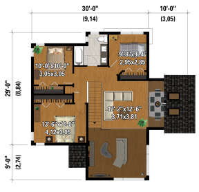 Second Floor for House Plan #6146-00553