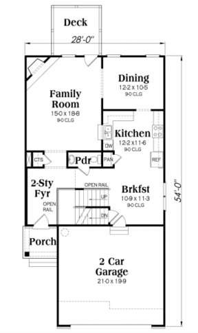 Main Floor for House Plan #009-00125