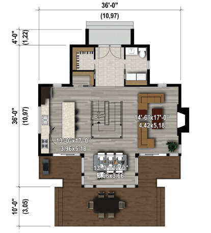 Main Floor  for House Plan #6146-00556