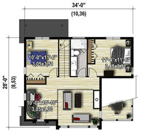 Second Floor for House Plan #6146-00557