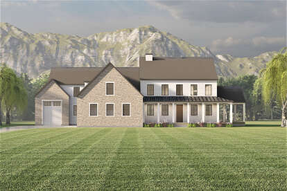Farmhouse House Plan #6422-00021 Elevation Photo