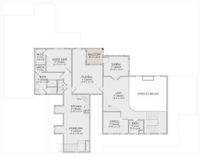 Second Floor for House Plan #6422-00021