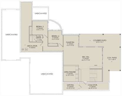 Walkout Basement for House Plan #6422-00021