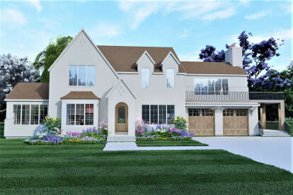 European House Plan #6422-00022 Elevation Photo