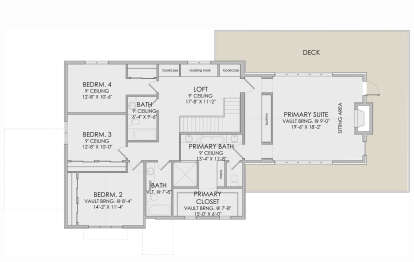 Second Floor for House Plan #6422-00022