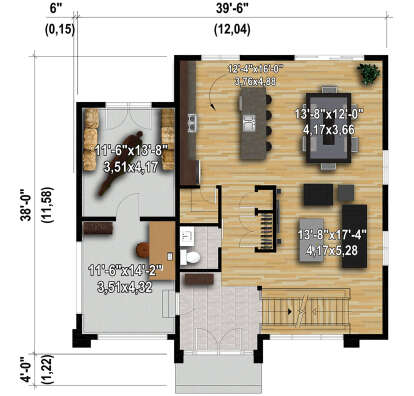 Main Floor for House Plan #6146-00560