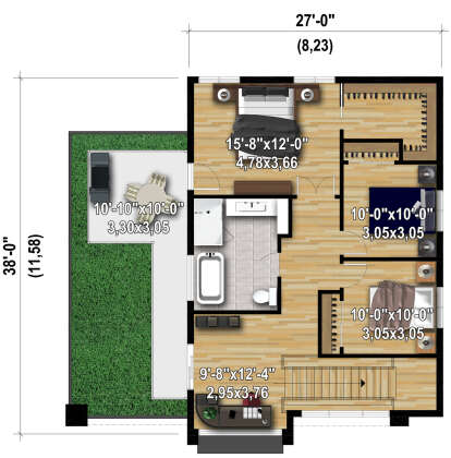 Second Floor for House Plan #6146-00560