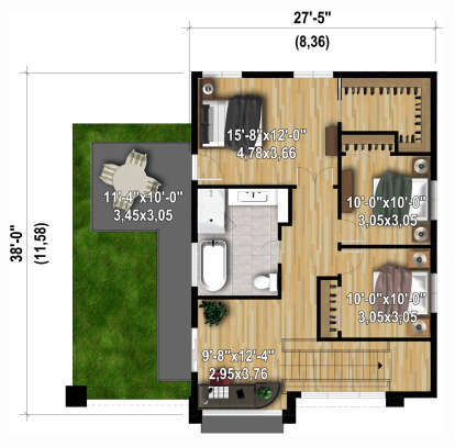 Second Floor for House Plan #6146-00561