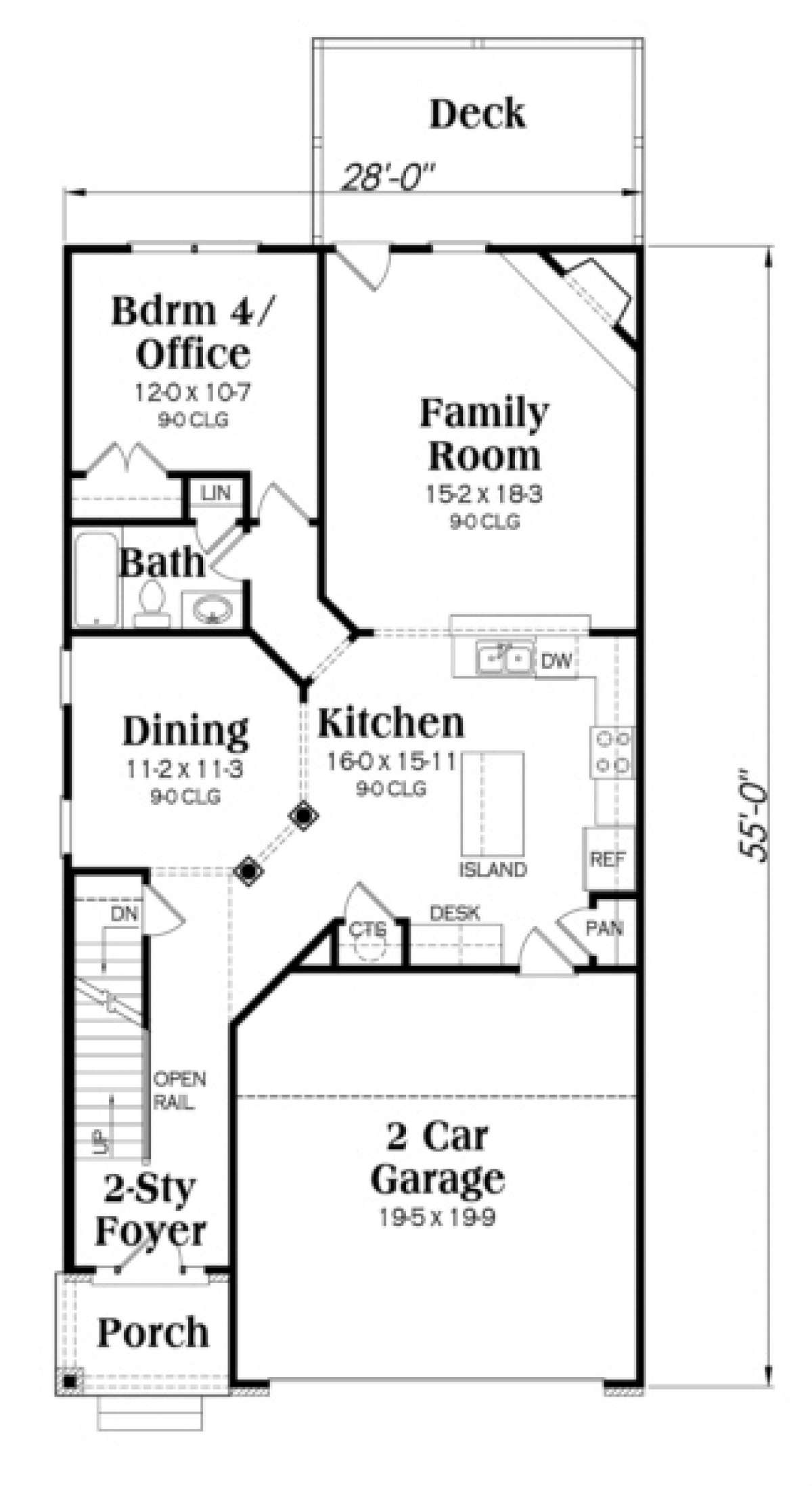 Main Floor for House Plan #009-00126