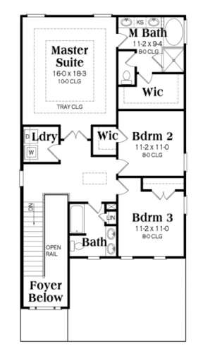 Second Floor for House Plan #009-00126