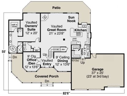 Main Floor for House Plan #035-01038